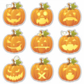 gesneden pompoen Sticker blad (Voorkant)