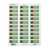 Gesneden Pompoen Zwart Bow-Stropdas Groen Hallowee Etiket (Full Sheet)