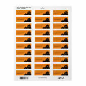 Gesneden pompoenen Halloween adreslabel Etiket (Full Sheet)