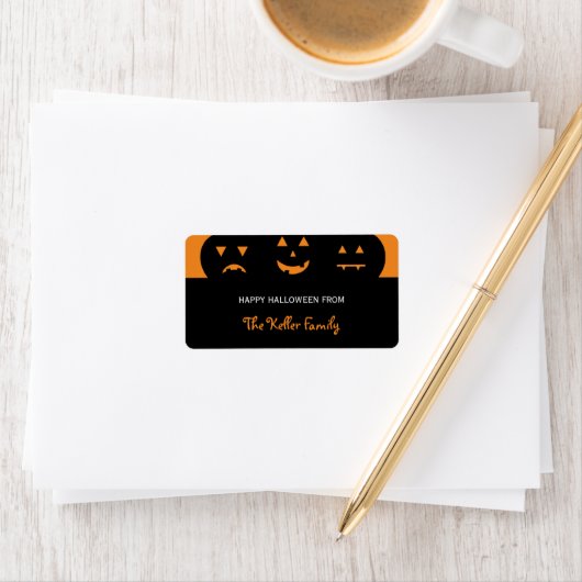 Gesneden Pompoenen Halloween Cadeau Labels (Insitu)