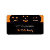 Gesneden Pompoenen Halloween Cadeau Labels (Voorkant)