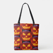 Gesneden Pompoenen Halloween Snoep Bag Tote Bag (Achterkant)