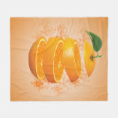 Gesneden Sinaasappel Levendig en verfrissend Custo Fleece Deken (Voorkant (Horizontaal))