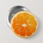 Gesneden Sinaasappel Ronde Button 7,6 Cm (Voorkant /achterkant)