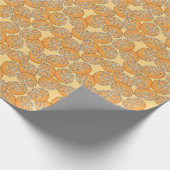 Gesneden sinaasappels: naadloos  patroon. cadeaupapier (Hoek)