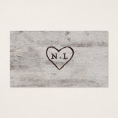 Gesneden Sweetheart Shower Gift Registry Insert Ka Visitekaartje (Achterkant)