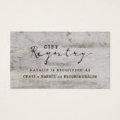 Gesneden Sweetheart Shower Gift Registry Insert Ka Visitekaartje (Voorkant)