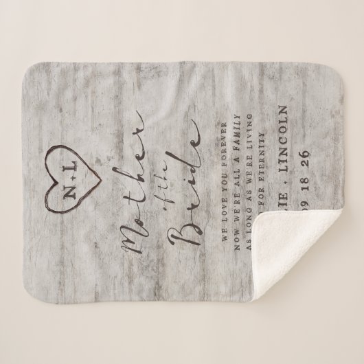 Gesneden Sweethearts Berk Moeder van de bruid Quot Sherpa Deken (Voorkant (horizontaal))