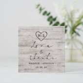 Gesneden Sweethearts Bruiloft Liefde en Bedankt Vi (Staand voorkant)