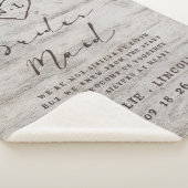 Gesneden Sweethearts Rustiek aan het bruidsmeisje  Sherpa Deken (3/4)