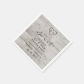 Gesneden Sweethearts Rustiek Berken Hout Sweet End Servet (Hoek)