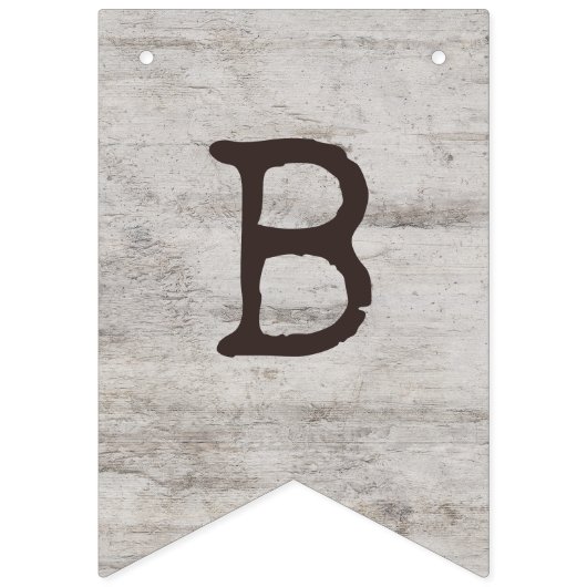 Gesneden Sweethearts Rustiek Berken Vrijgezellenfe Vlaggetjes (Tweede vlag)