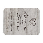 Gesneden Sweethearts Rustiek Berkenhout Save the D Magneet (Horizontaal)