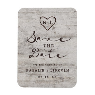 Gesneden Sweethearts Rustiek Berkenhout Save the D Magneet