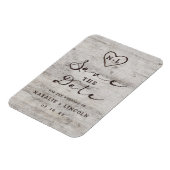 Gesneden Sweethearts Rustiek Berkenhout Save the D Magneet (Linkerzijde)