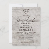 Gesneden Sweethearts Rustiek Bruiloft Vrijgezellen Kaart (Voorkant)