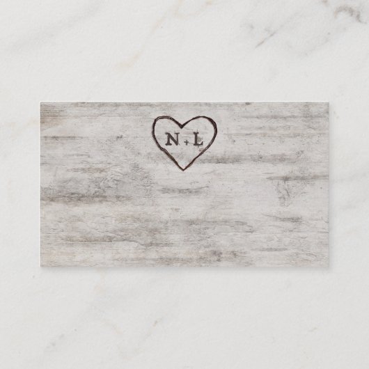 Gesneden Sweethearts Rustiek Gereserveerd Zitje Br Plaatskaartje (Achterkant)