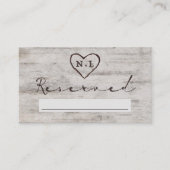 Gesneden Sweethearts Rustiek Gereserveerd Zitje Br Plaatskaartje (Voorkant)