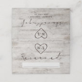 Gesneden Sweethearts Rustiek Gereserveerd Zitje Br Plaatskaartje (Buitenkant ongevouwen)