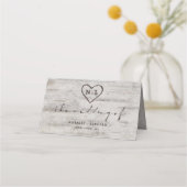 Gesneden Sweethearts Rustiek Gereserveerd Zitje Br Plaatskaartje (Achterkant)