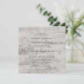 Gesneden Sweethearts rustieke berk bruiloft plein Kaart (Staand voorkant)