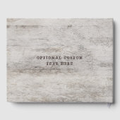 Gesneden Sweethearts Rustieke Berk Wood Tree Bruil Gastenboek (Achterkant)