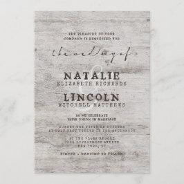 Gesneden Sweethearts Rustieke Berk Wood Tree Bruil Kaart