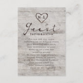 Gesneden Sweethearts Rustieke Boom Bruiloft Inform Informatiekaartje (Voorkant)