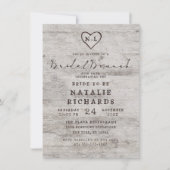 Gesneden Sweethearts rustieke bruids brunch douche Kaart (Voorkant)