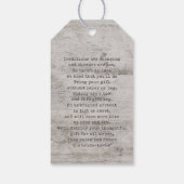 Gesneden Sweethearts Rustieke Bruids Display Douch Cadeaulabel (Achterkant)