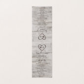 Gesneden Sweethearts rustieke bruiloft ceremonie p Kaart (Buitenkant ongevouwen)