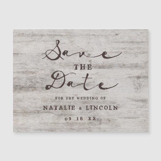 Gesneden Sweethearts Rustieke Bruiloft Save the Da (Voorkant)