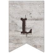 Gesneden Sweethearts Rustieke Liefde is Zoete Brui Vlaggetjes (Tweede vlag)