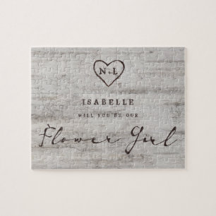 Gesneden Sweethearts zijn ons Bloemenmeisje voorst Legpuzzel