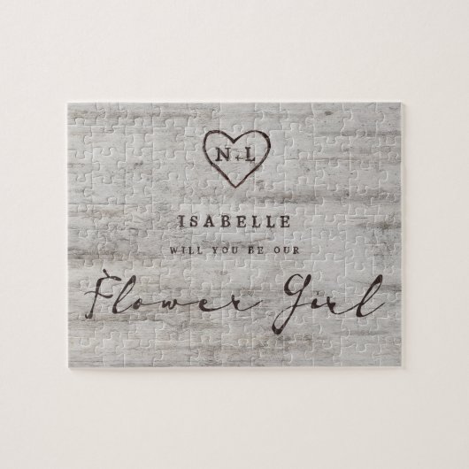 Gesneden Sweethearts zijn ons Bloemenmeisje voorst Legpuzzel (Horizontaal)