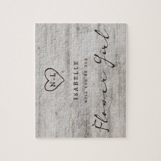 Gesneden Sweethearts zijn ons Bloemenmeisje voorst Legpuzzel (Verticaal)