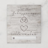 Gesneden Sweethearts Zitten Tafel Nummer Plaatskaartje (Buitenkant ongevouwen)