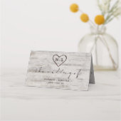 Gesneden Sweethearts Zitten Tafel Nummer Plaatskaartje (Achterkant)