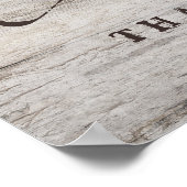 Gesneden Tafelkaart 'Sweetheart' voor Huwelijk & G Poster (Hoek)