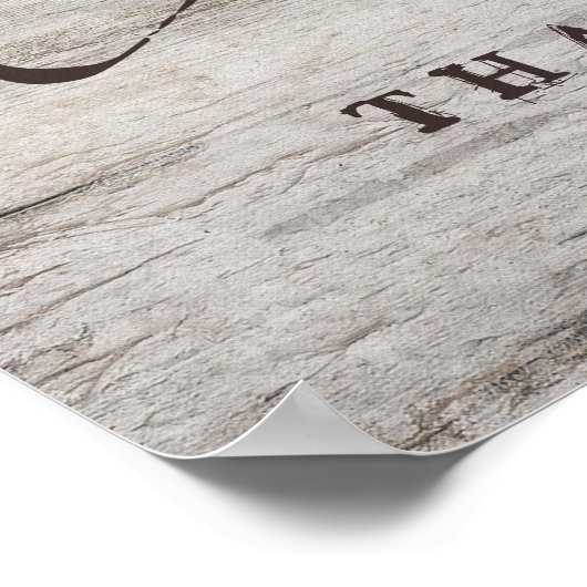 Gesneden Tafelkaart 'Sweetheart' voor Huwelijk & G Poster (Hoek)