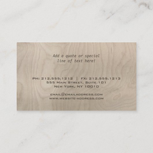 Gesneden tekst Bouwbouwers Aannemers Visitekaartje (Achterkant)