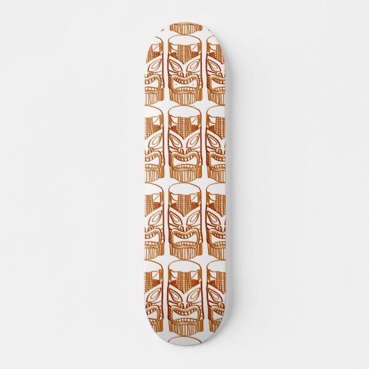 Gesneden Tiki Beeldhouwwerk Thunder_Cove Persoonlijk Skateboard (Voorkant)