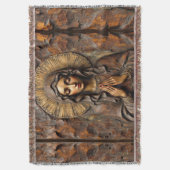 Gesneden Toewijding Houten Maria Deken (Voorkant Verticaal)