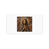 Gesneden Toewijding Houten Maria Etiket (Voorkant)