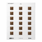 Gesneden Toewijding Houten Maria Etiket (Full Sheet)