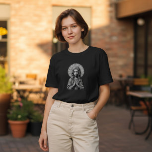 Gesneden Toewijding Houten Maria T-shirt