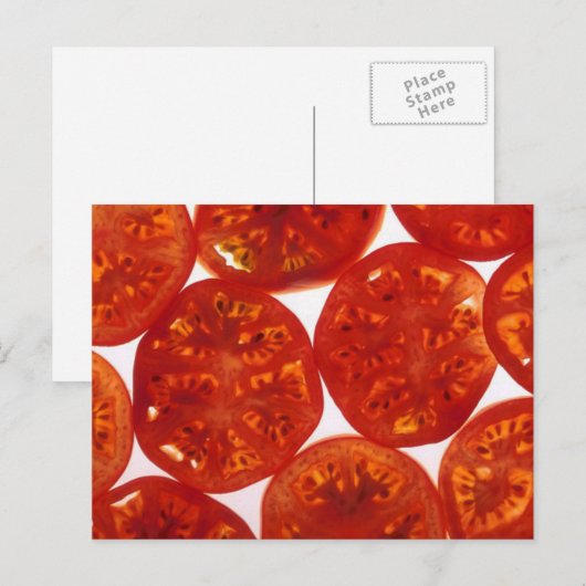Gesneden tomaten briefkaart (Voorkant / Achterkant)