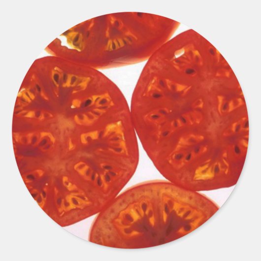 Gesneden tomaten ronde sticker (Voorkant)