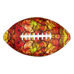 Gesneden touwen verborgen onder een rode paaistof american football