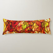 Gesneden touwen verborgen onder een rode paaistof lichaamskussen (Voorkant)